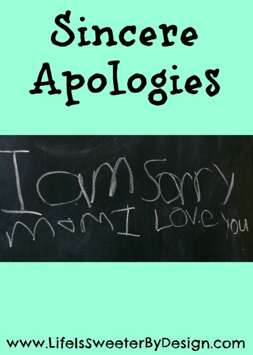 Sincere Apologies